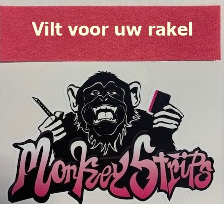 MonkeyStrips - Roze (Rakelvilt) 10cm